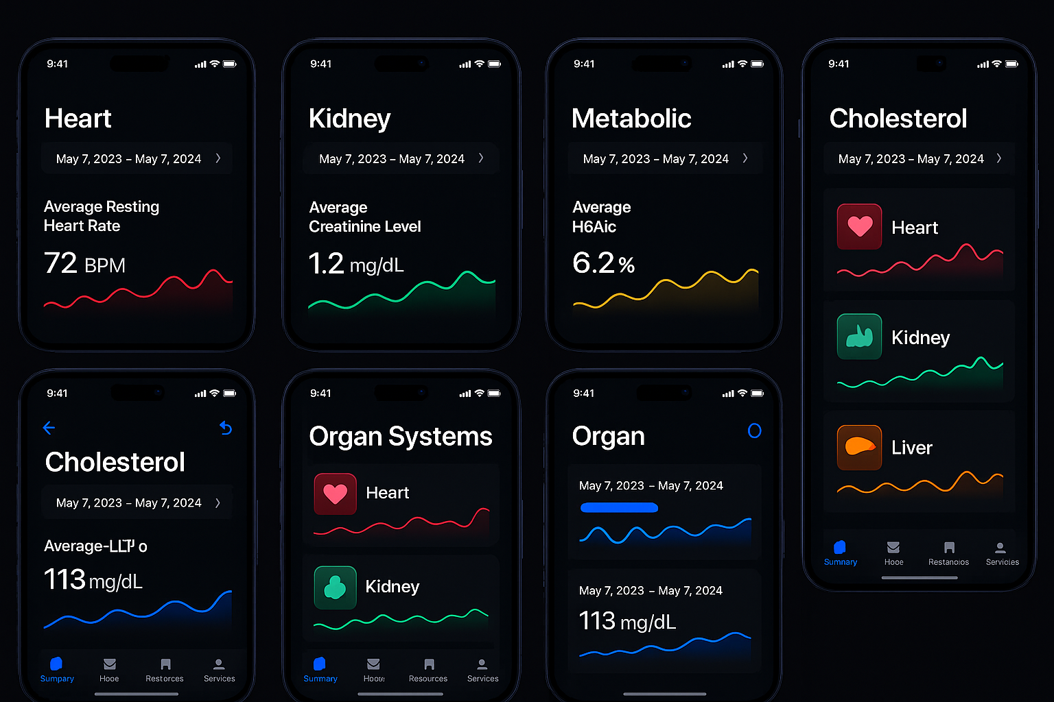Diagnobot smart report template with clinical summary, trends, and patient-friendly layout